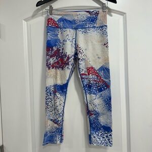 Calvin Klein Blue and Red Patterned Leggings